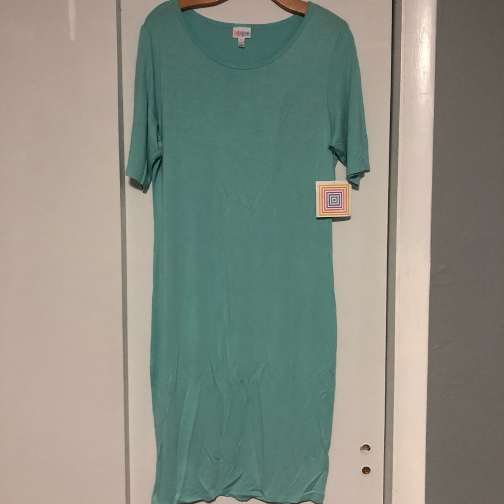 LulaRoe Teal Julia Dress size XL